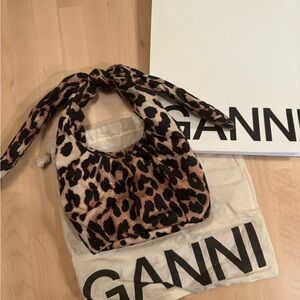 Ganni nylon mini knot bag